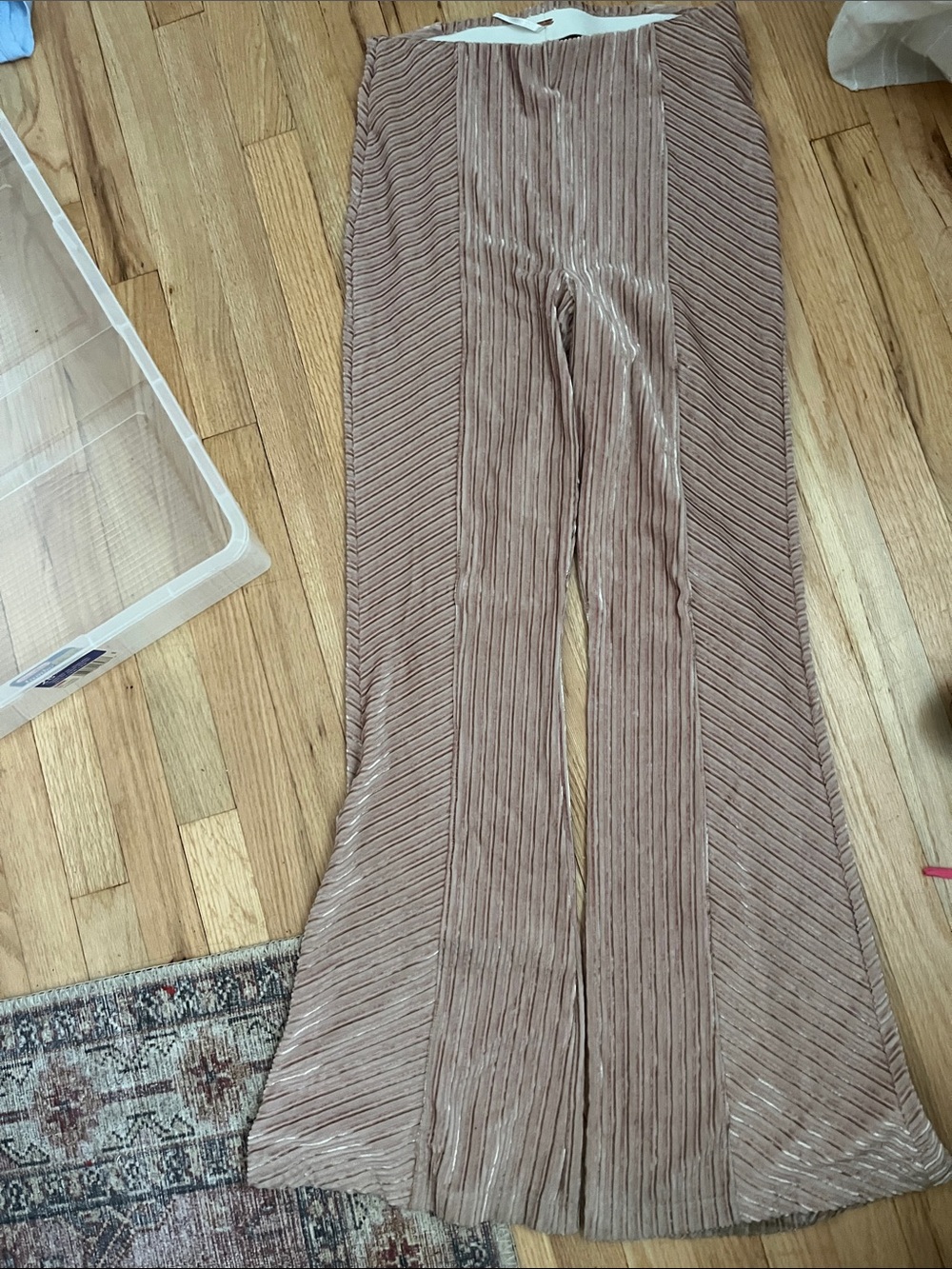 Free People Pleated Wide-Leg Pants in Taupe